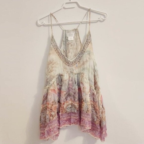 Camilla Tops - Camilla Electron Libre Back Overlay Top Size Large